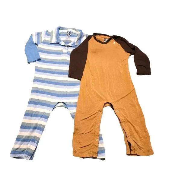 Kickee Pants Bamboo Romper Bundle Size 6-12 Months - Picture 1 of 2